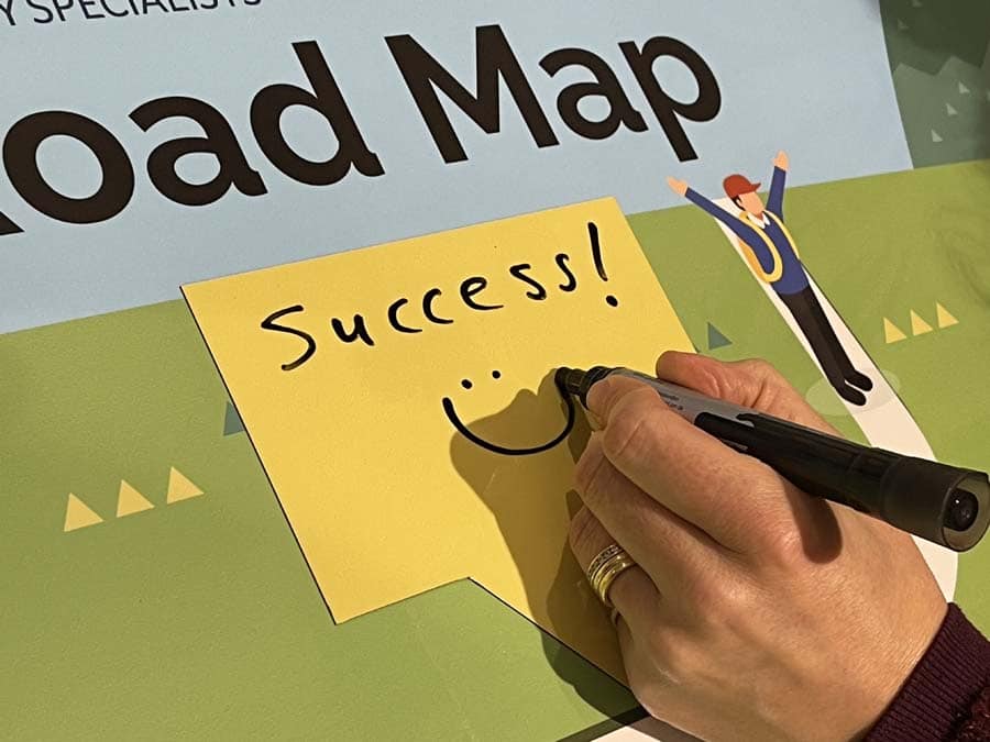 custom whiteboard goals road map with magnetic label