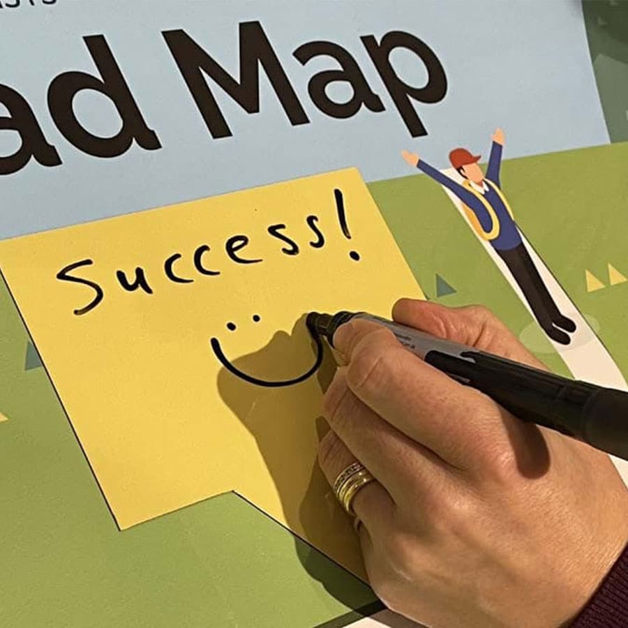 magnetic signs Goals Road map example label