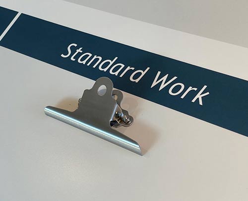 Confirmation tracker Standard work clip