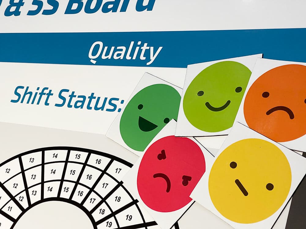 Quality magnetic status labels faces