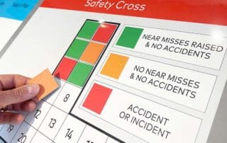 Magnetic colour coded safety cross status labels gallery