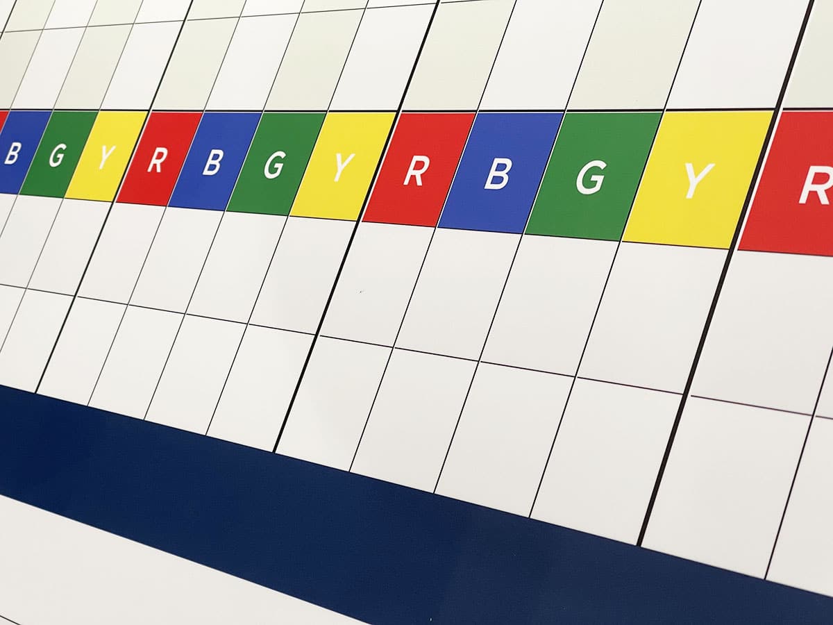 Colour coded magnetic labels