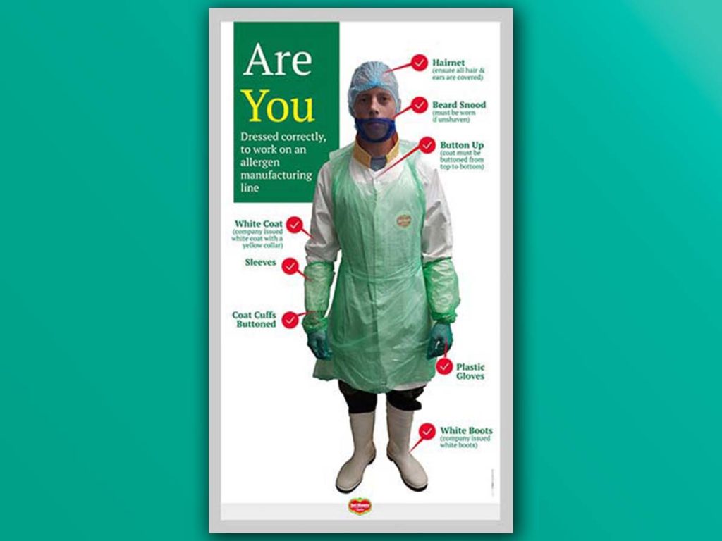 Allergen ppe changing procedures green background gallery