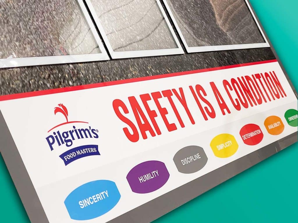 Pilgrims H&S safety values board