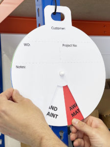 Hanging status dial in action