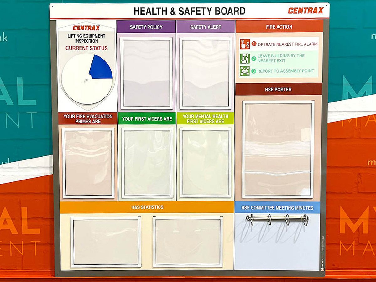 H&S health & safety gallery status dial doc holders ring binder