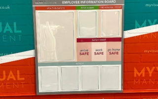 employee information board Walters Houghton gallery safety H&S