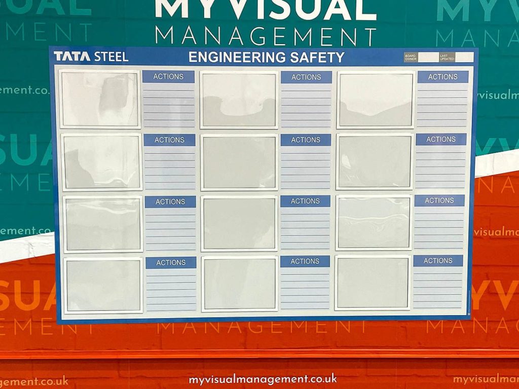 engineering safety board with document holders