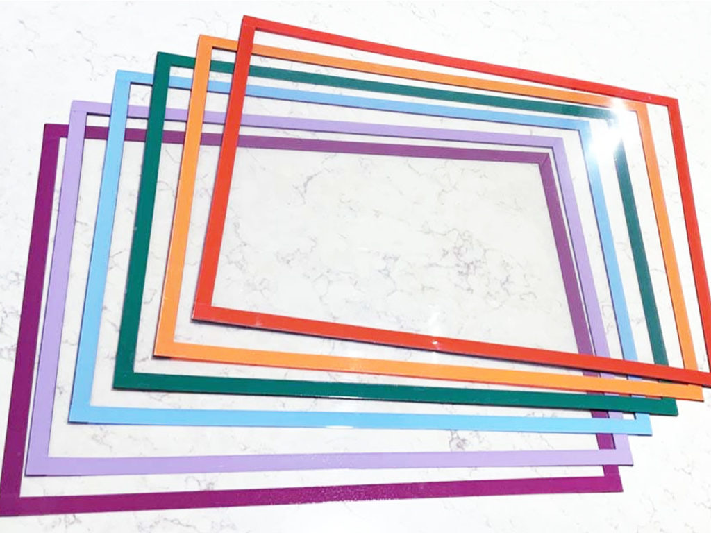 Multi coloured document holders