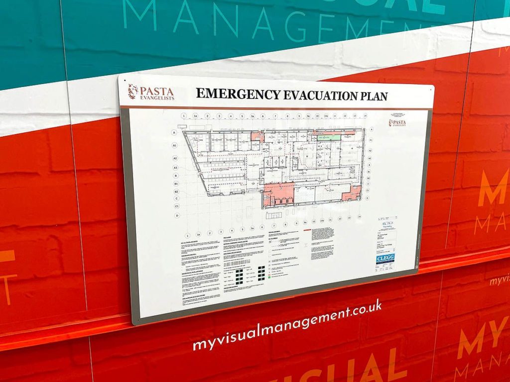 Emergency Evacuation Plan board