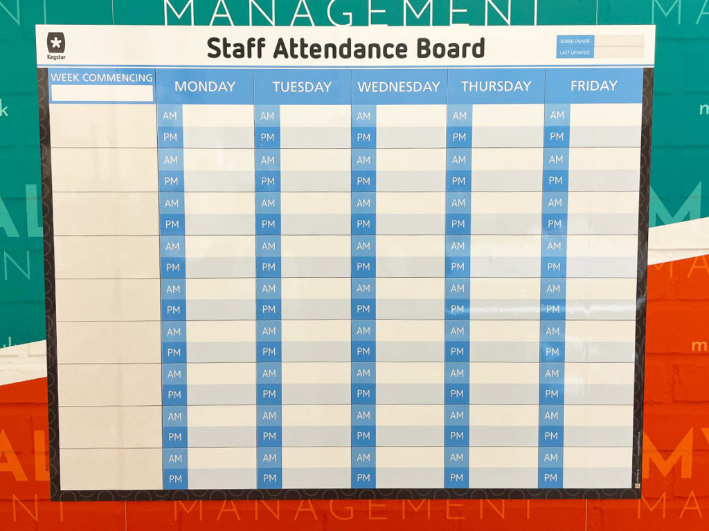 staff attendance board