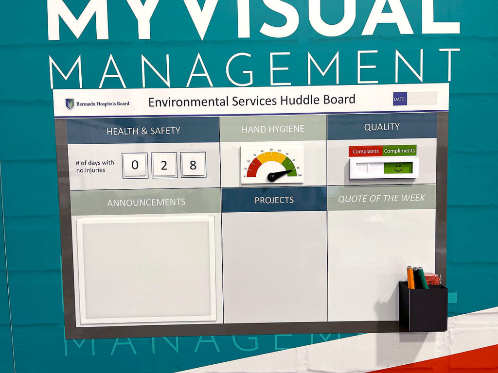 Environmental services huddle board