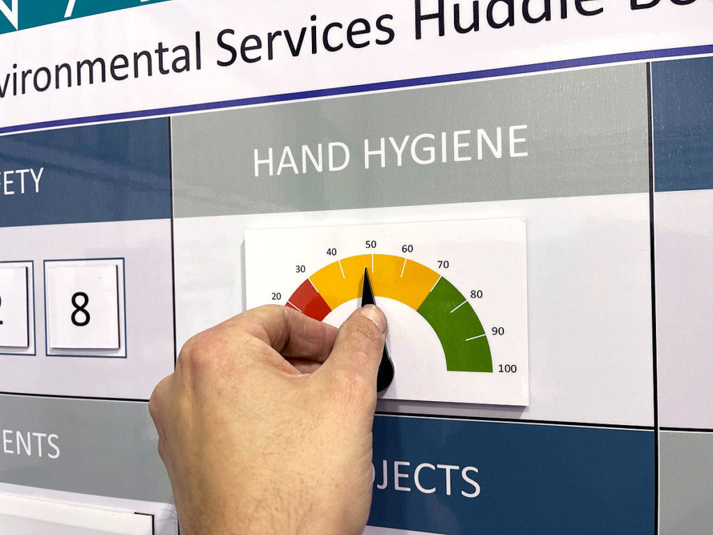 Environmental services huddle board