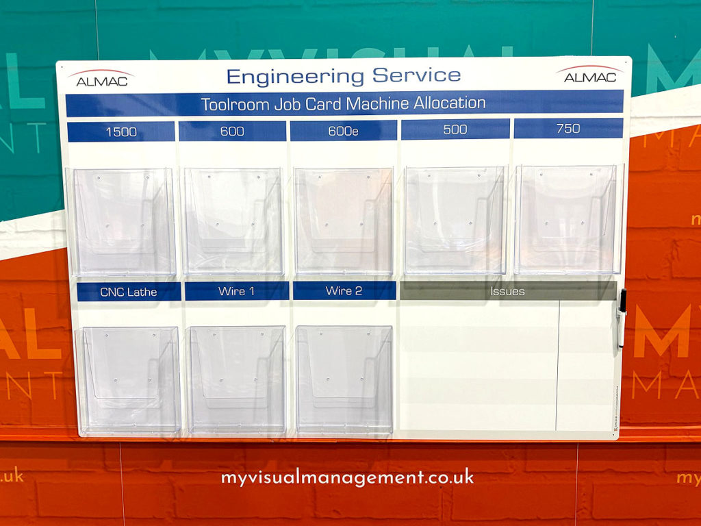 Engineering Service Toolroom Job Card Machine Allocation board