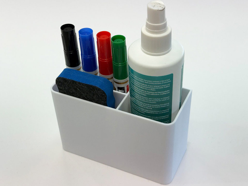 pen holder dispenser with cleaner