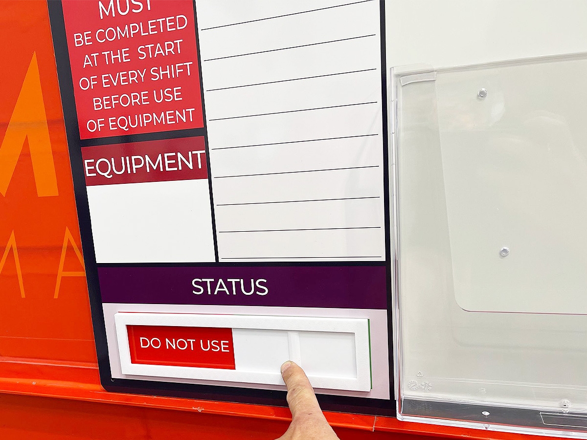 Pre-Use Checks board