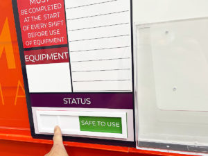 Pre-Use Checks board