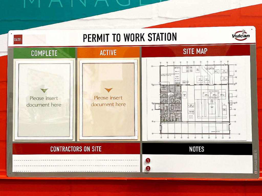 Permit to work station